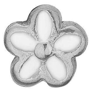 Christina Collect 925 sterling sølv Flower Lille sølv blomst med hvid emalje, model 603-S10
